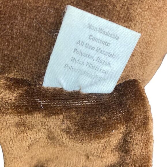 Vintage 1987 Hallmark Bently Bear Jingle Bell 10” Plush Brown Velour With Plaid - Picture 5 of 6